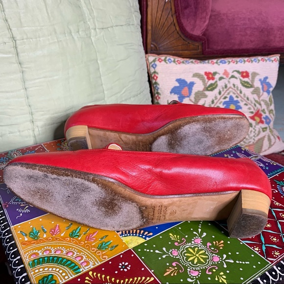 Red Leather Loafers - Picture 5 of 9